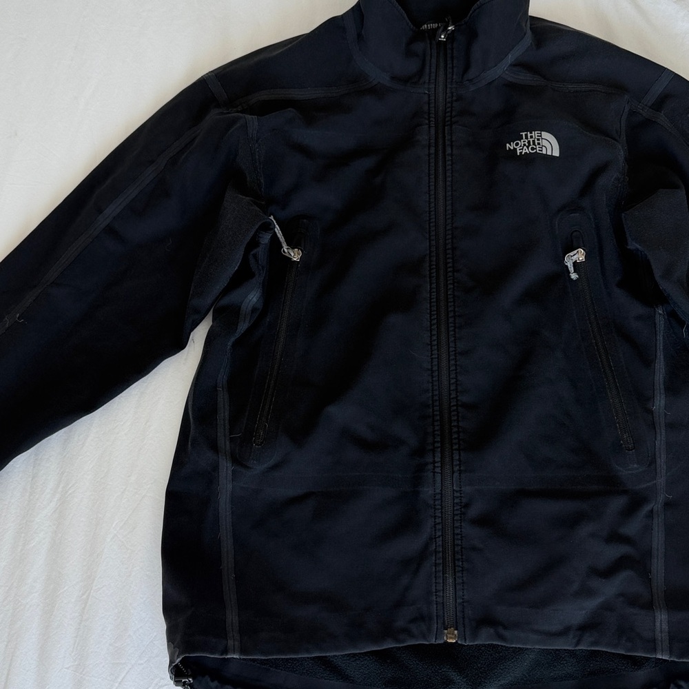 The North Face Men’s Black Soft Shell Jacket Full Zip Fleece Lined Size M